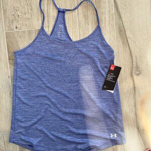 Purple Striped High Neck UnderArmor Tank Top NWT